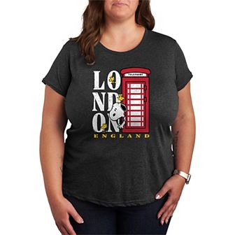Plus Size Peanuts London England Graphic Tee