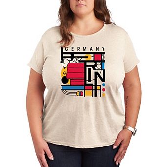 Plus Size Peanuts Snoopy Berlin Germany Bauhaus Graphic Tee