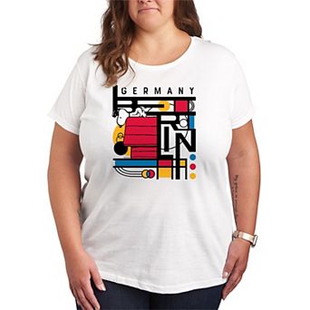 Plus Size Peanuts Snoopy Berlin Germany Bauhaus Graphic Tee