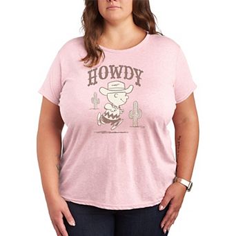 Plus Size Peanuts Howdy Charlie Brown Graphic Tee