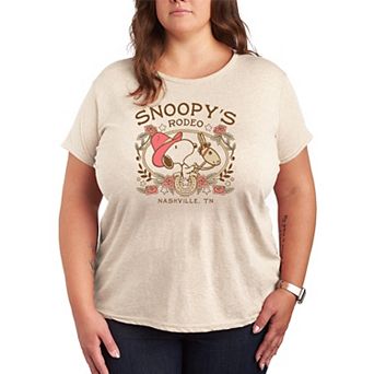 Plus Size Peanuts Snoopy's Rodeo Western Graphic Tee