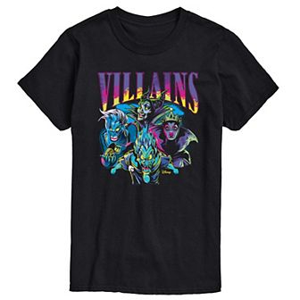 Men's Disney Villains Neon Graphic Tee