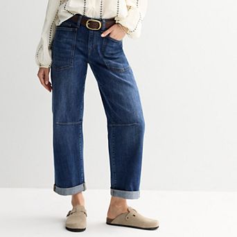 Women's Sonoma Goods For Life Mid Rise Utility Barrel Jeans