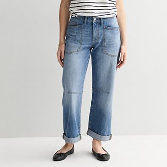 Women's Sonoma Goods For Life Mid Rise Utility Barrel Jeans