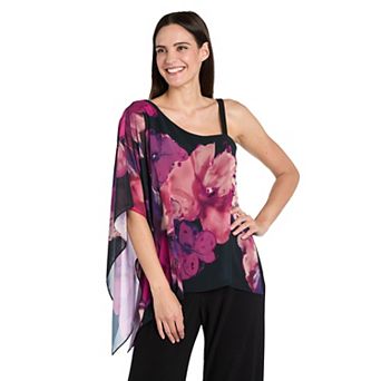 Women's R&M Richards One Shoulder Printed Jumpsuit