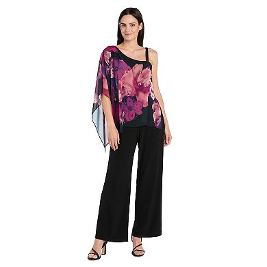 Women's R&M Richards One Shoulder Printed Jumpsuit