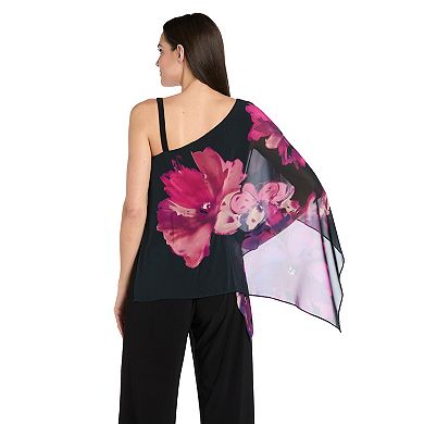 Women's R&M Richards One Shoulder Printed Jumpsuit