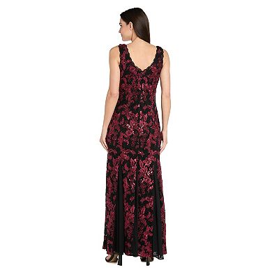 Women's R&M Richards V-Neck Corded Lace Dress