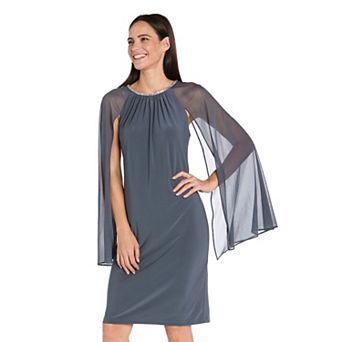 Women's R&M Richards Capelet Sleeve Short Dress