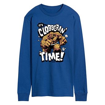 Men's Marvel The Fantastic Four: First Steps The Thing It's Clobberin' Time Long Sleeve Graphic Tee