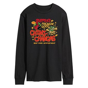 Men's Marvel Deadpool's Freakin' Good Chimichangas Long Sleeve Graphic Tee