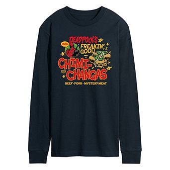 Men's Marvel Deadpool's Freakin' Good Chimichangas Long Sleeve Graphic Tee