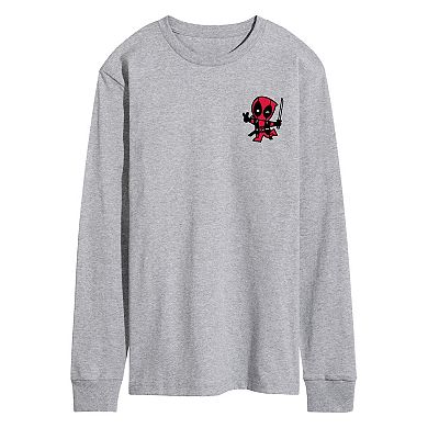 Men's Marvel Deadpool Merc With A Mouth Long Sleeve Graphic Tee