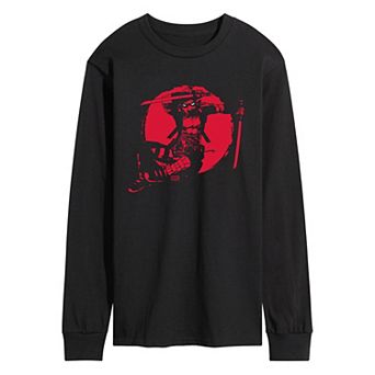 Men's Marvel Deadpool Silhouette Long Sleeve Graphic Tee