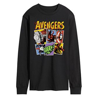 Men's Marvel Deadpool Distressed Long Sleeve Graphic Tee