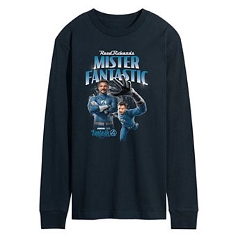 Men's Marvel The Fantastic Four: First Steps Mr. Fantastic Bootleg Long Sleeve Graphic Tee