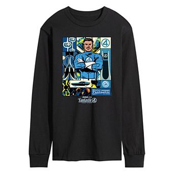 Men's Marvel The Fantastic Four: First Steps Mr. Fantastic Grid Long Sleeve Graphic Tee