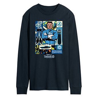 Men's Marvel The Fantastic Four: First Steps Mr. Fantastic Grid Long Sleeve Graphic Tee