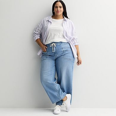 Plus Size Sonoma Goods For Life® High Rise Easy Denim Pants
