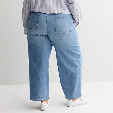 Plus Size Sonoma Goods For Life® High Rise Easy Denim Pants