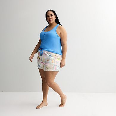 Plus Size Sonoma Goods For Life® Pajama Tank Top & Pajama Shorts Set