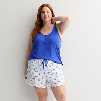 Plus Size Sonoma Goods For Life® Pajama Tank Top & Pajama Shorts Set
