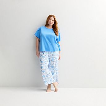 Plus Size Sonoma Goods For Life® Mom's Day Pajama Top & Pajama Bottoms Set