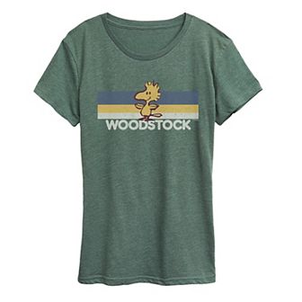 Women's Peanuts Woodstock Stripes Graphic Tee