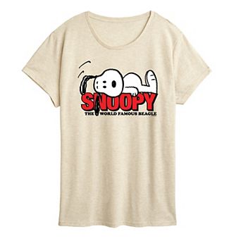 Women's Peanuts Snoopy The World Famous Beagle Graphic Tee