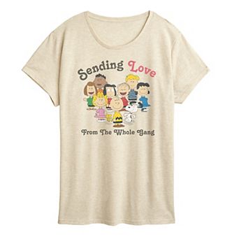 Women's Peanuts Sending Love From The Whole Gang Graphic Tee