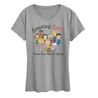 Women's Peanuts Sending Love From The Whole Gang Graphic Tee