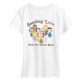 Women's Peanuts Sending Love From The Whole Gang Graphic Tee