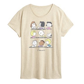 Women's Peanuts Group Vintage Graphic Tee