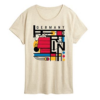 Women's Peanuts Snoopy Berlin Germany Bauhaus Graphic Tee