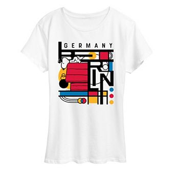 Women's Peanuts Snoopy Berlin Germany Bauhaus Graphic Tee
