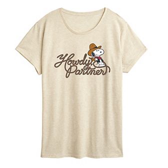 Women's Peanuts Howdy, Partner Snoopy Graphic Tee