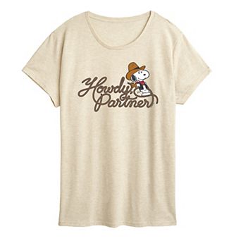 Women's Peanuts Howdy, Partner Snoopy Graphic Tee