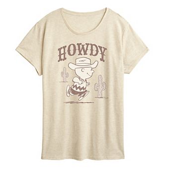 Women's Peanuts Howdy Charlie Brown Graphic Tee