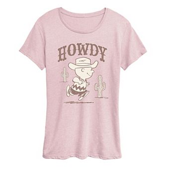 Women's Peanuts Howdy Charlie Brown Graphic Tee