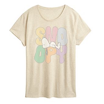 Women's Peanuts Sleepy Snoopy Distressed Graphic Tee