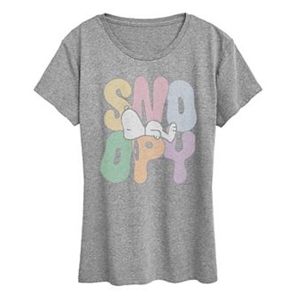 Women's Peanuts Sleepy Snoopy Distressed Graphic Tee