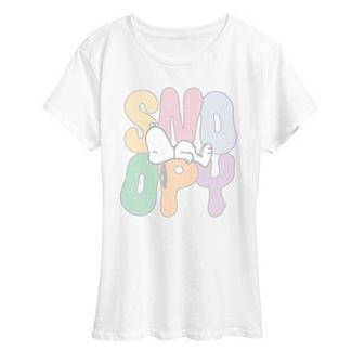 Women's Peanuts Sleepy Snoopy Distressed Graphic Tee
