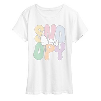 Women's Peanuts Sleepy Snoopy Distressed Graphic Tee