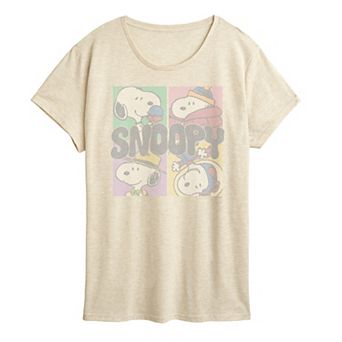 Women's Peanuts Snoopy Distressed Graphic Tee
