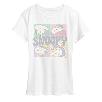 Women's Peanuts Snoopy Distressed Graphic Tee