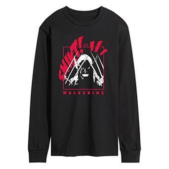 Men's Marvel Wolverine SNIKT! Claws Long Sleeve Graphic Tee