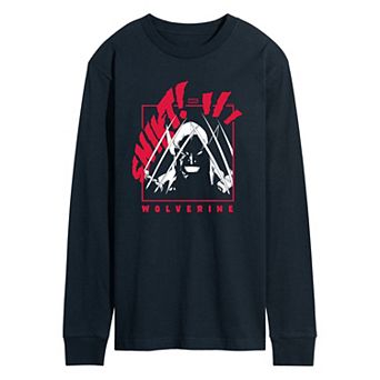 Men's Marvel Wolverine SNIKT! Claws Long Sleeve Graphic Tee
