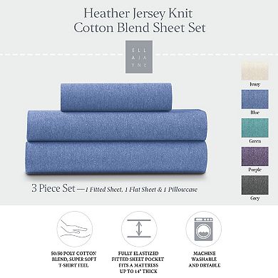 Ella Jayne Solid Color Jersey Sheet Set