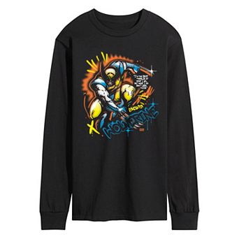 Men's Marvel Wolverine Airbrush Long Sleeve Graphic Tee