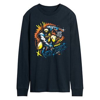 Men's Marvel Wolverine Airbrush Long Sleeve Graphic Tee
